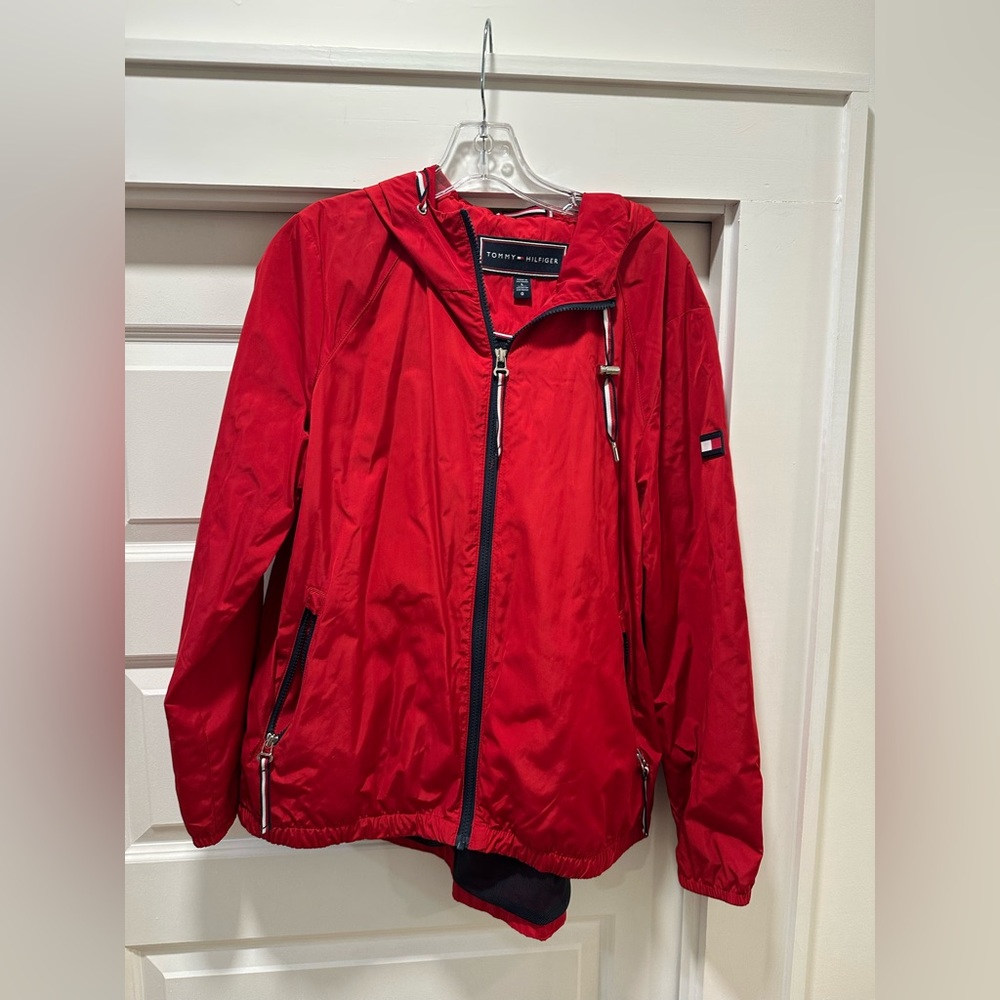 Tommy Hilfiger light weight red jacket